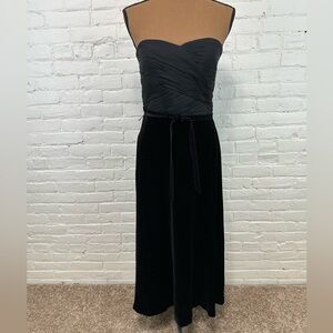 Lauren Ralph Lauren Classic Black Silk and Velvet Gown Dress Women’s Size 6